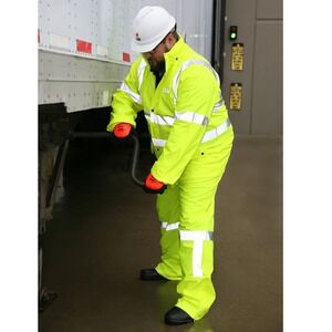 MCR Safety Luminator 5182 Neon Reflective Rain Suit Jacket Pants Hi Vis Set 2X‎